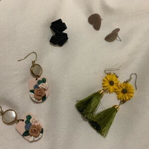 Handmade clay earrings
